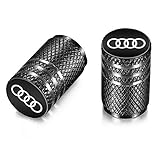 Kwen Valve Stem Cap,Audi Accessories Tire Caps for Car,Motorbike,Trucks,Bike and Bicycle Aluminum 4pcs (Black)