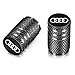 Kwen Valve Stem Cap,Audi Accessories Tire Caps for Car,Motorbike,Trucks,Bike and Bicycle Aluminum 4pcs (Black)