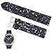 Moonooda Glitter Watch Bands Compatible with Samsung Galaxy Watch 46mm or S3 Frontier Classic Watch Band Bling Quick Release 22mm Strap Replacement for SamSung Galaxy Gear S4 Watch Black