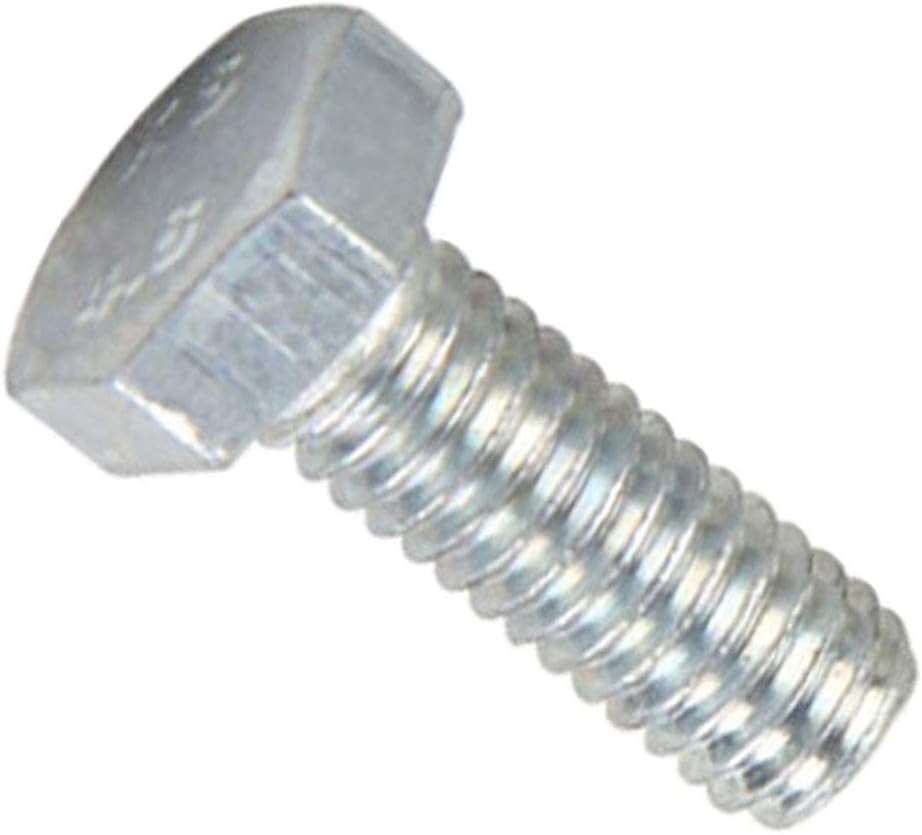 Xiedeai Hardware Outer Hex Bolts - White Zinc Plating Hexagonal Head Fully Threaded Bolt Screw M6