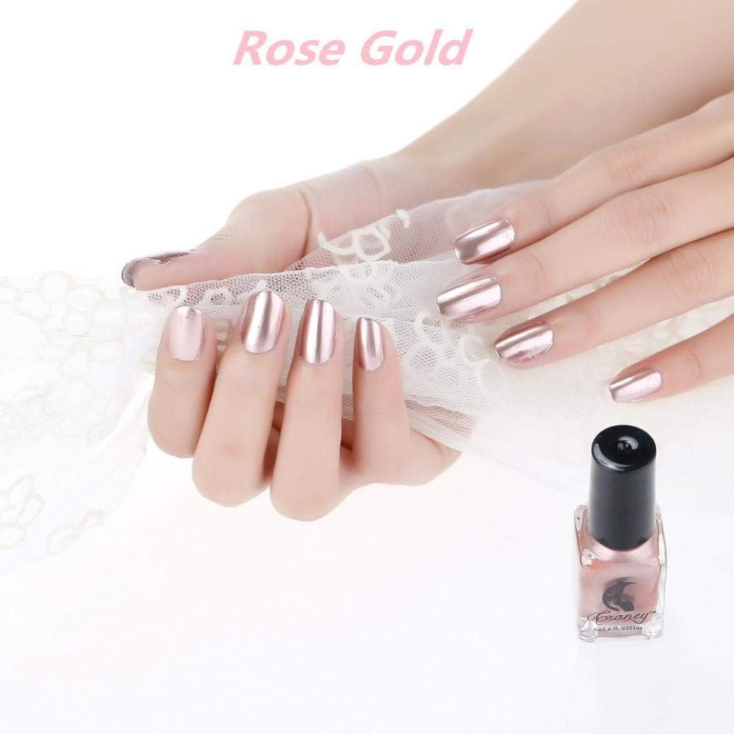 Craney Mirror Nail Polish Plating Silver Paste Metal Color Stainless Steel for Nail Art by DMZ (Glod)
