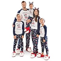 The Children's Place Kids' Baby/Toddler 2 Piece Family Matching, Festive Christmas Pajama Sets, Cotton, Home for Holidays, 6-9 Months