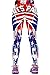 COCOLEGGINGS Women's Juniors Digital Print Leggings Tights Blue (S-L)