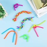 Ainiv 12PCS Stretch Noodles Fidget Toys 24cm 6 Colors Stress Relief Noodles view 4