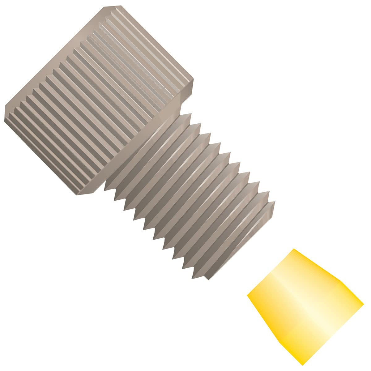 Idex 02015-04 Flangeless Fitting, Short Head, Natural PEEK, 1/8" OD Tubing, 1/4-28 Flat-Bottom 10/PK