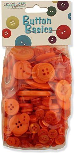 Buttons Galore Hand Dyed Buttons, 55Ounce, Outrageous Orange