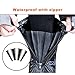 Black Waterproof Rain Boot Shoe Cover with reflector for camping, hiking, travel, rain days, winter, outdoor (L-Black)