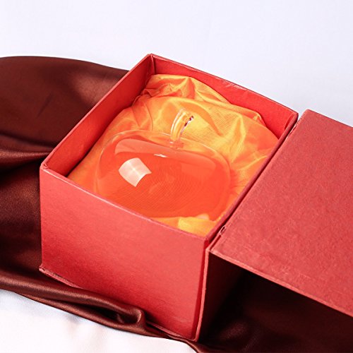 Crystal Apple Paperweight with Luxury Gift Box - 3(inch)-Crystal Statues and figurines - Home decoration-Gift for lover home office lover - Thumbnail 6