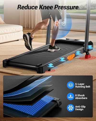 Treadmill with 15% Incline Walking Pad Running Machine 10KM/H 3HP Motor | Under Desk Electric Folding Treadmills 4-in-1 for Home Compact Portable Quiet 136KG Capacity with Remote Control LED Display
