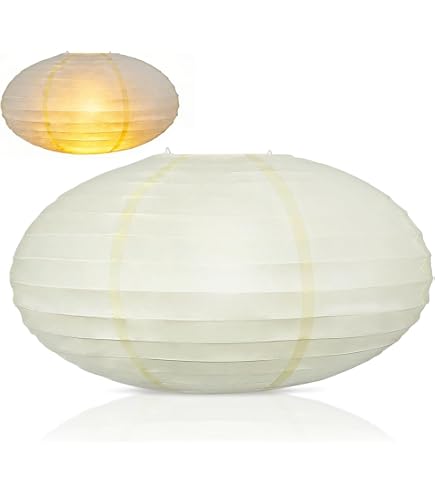 Japanese Foldable Red Paper Lantern – LED Battery Light – 19.5 X 32cm Oval – Hanging For Shrine, Festivals & Decor