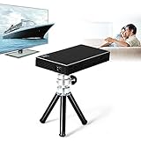 ICopter Mini DLP Projector Full Color 130" Entertainment Home Cinema Theater Portable Pico Projectors 854x480 50 Lumens Optical Keystone USB HDMI Interface Video Games Movie Night