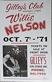 Willie Nelson at Gilleys Club Pasadena Texas Concert Poster