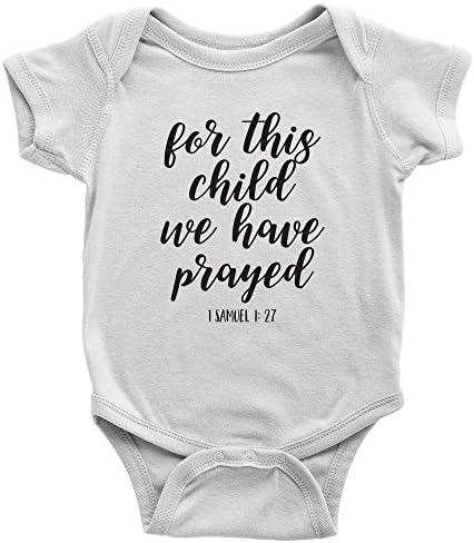 For This Child We Have Prayed - Bible Verse Onesie for Babies