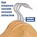 HKLIVE Natural Wooden Suit Hangers with Pants Bar Solid Wood Coat Hanger with 360 Degree Swivel Hook 20 Pack