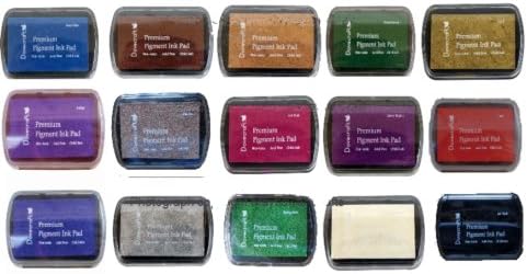Premium Pigment Ink Pads - Set of 15 pads