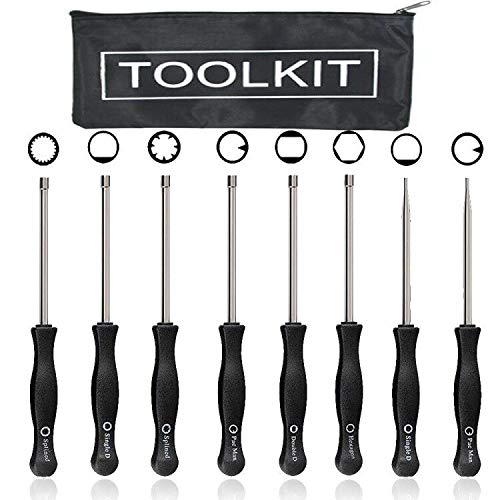 HOOAI Carburetor Adjustment Tool Kit for Common 2 Cycle Carburator Engine - Carburetor Adjustment Tool Set Carburetor Tune up Adjusting Tool (8pcs)