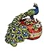 Sparkling Collectibles Pewter Heart Shaped Peacock Figurine Box - Swarovski Crystals, Jewelry, Keepsake, Trinket, Pill Box