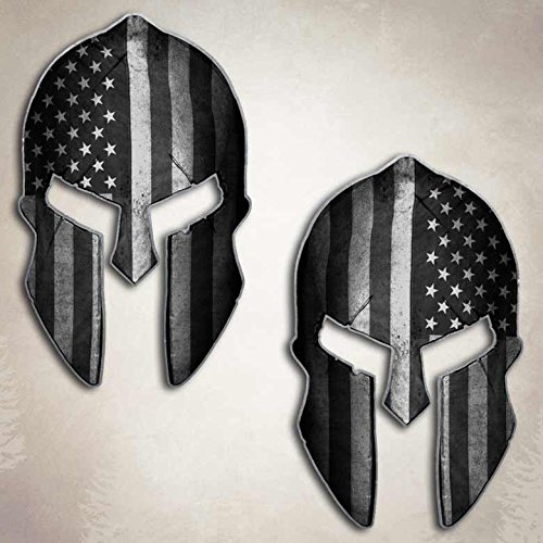 Buy Aftershock Decals American Flag Subdued Spartan Helmet Decal Set