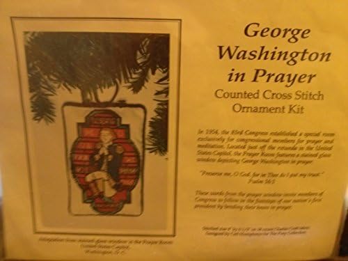 George Washington In Prayer Ornament Counted Cross stitch Kit