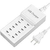USB Charging Station, 50W Charging Block with 12 Type-C Multiple Ports Power USB Strip Multiport Charging Block Compatible with iPhone 13/14/15/16/Smartphone/Tablets/Watch/Headphones