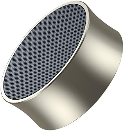Bluetooth Wireless Small Speaker Portable Style, All-Metal Case With Strong Bass Speakers Bluetooth Full Range Loudspeaker With Mic, Hand Free for iPhone, Pale Gold