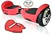T1 SILICONE CASE for Self-balancing scooter 6.5 inch. Rubber Guard Protection Absorbs Impact While Riding Self Balancing Board. Easy Install (Light Red)