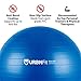 URBNFit Exercise Ball - Yoga Ball in Multiple Sizes for Yoga, Pilates, Pregnancy, Stability - Anti-Burst Swiss Balance Ball w/Quick Pump – Office Ball Chair for Home and Gym – 22 Inch - Blue