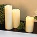 3D Moving Flame Led Candle With Timer by Simplux,3x9 Inch,Ivory