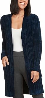 Chenille Long Sleeve Cardigan 