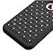 iPhone 7 Plus Case, SAUS [Drop Protection/Shock Absorption Technology] Studded Rhinestone Crystal Bling Hybrid Armor Defender Dual Layer Case Cover for iPhone 7 Plus (Black)