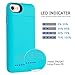 Battery Case for iPhone 8/7 / 6s /6 - i.Valux Slim Protective Rechargeable Extended External Charger Case 3000mAh Power Bank Backup Battery Charging Case Shockproof Bumper with Magnetic Stand (Blue)