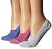 Sperry Women's Performance Cushioned No Show Liner Socks, 3 Pair, Assorted Steel/Silver Blue, Shoe Size: 5-10