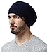 Slouchy Cable Knit Beanie - Chunky, Oversized Slouch Beanie Hats for Men & Women - Stay Warm & Stylish - Serious Beanies for Serious Style (Navy Blue)