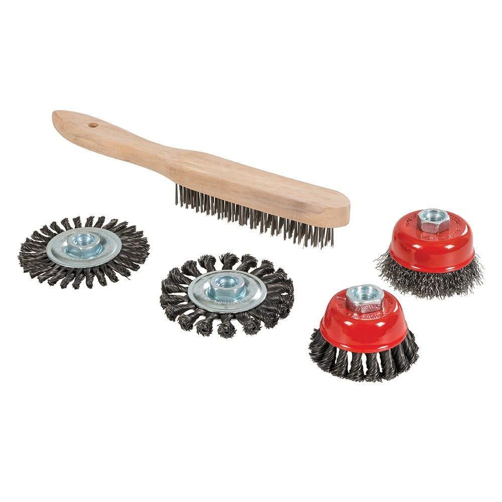 Silverline 589548 Wire Brush, Cup and Twist-Knot Wheel Set 5pce 5pce
