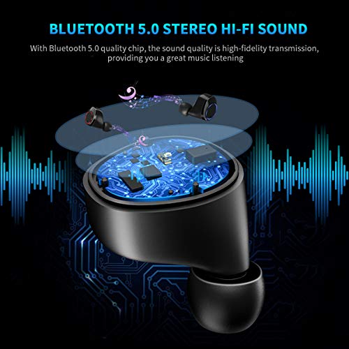 Latest Wireless Earbuds, RegeMoudal Wireless Bluetooth Earbuds with Charging Display, IPX7 Waterproof and Built-in Microphone, Bluetooth 5.0 Hi-Fi Stereo Sound with 4000mAH Charging Case