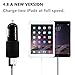 Car Charger, Eleckey 4.8A Dual USB Port Car Charger Portable Travel Charger Rapid Car Charger Auto Adapter for iPhone 6 Plus/6/5S/5/4, iPad, Samsung Galaxy, Smart Phone, Tablets (Black)