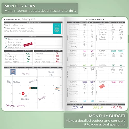 Clever Fox Budget Planner Expense Tracker Notebook. Monthly Budgeting
