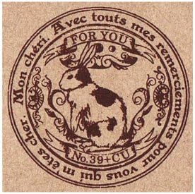 Tokyo antique stamp Rabbit greeting B3535U-A