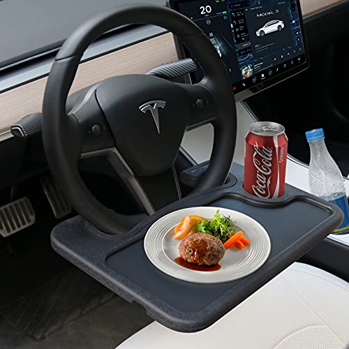 BASENOR 2022 Tesla Model Y Model 3 Eating/Laptop Steering Wheel Desk