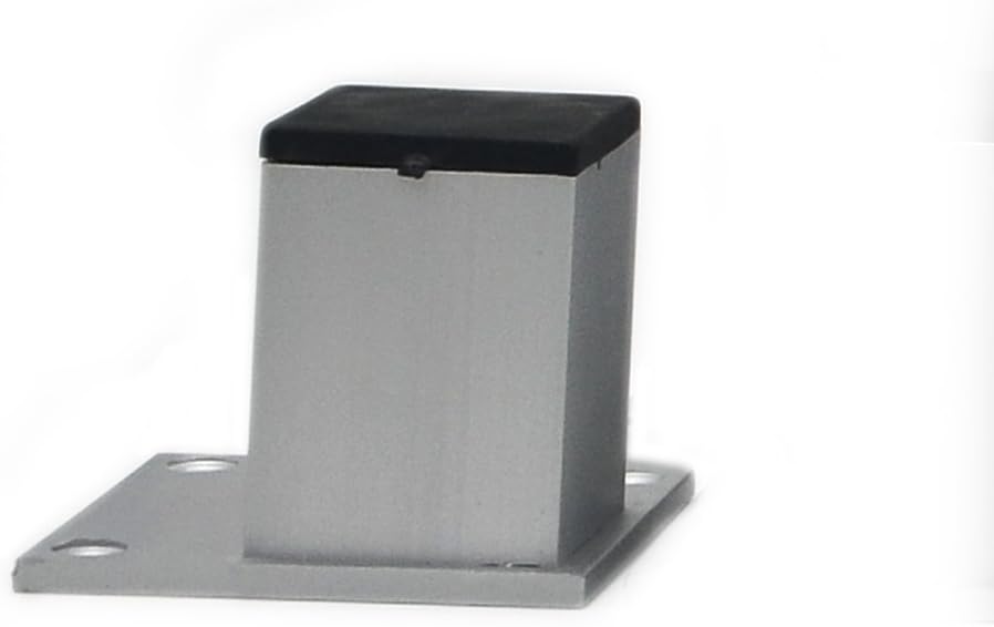 Angelakerry 4pcs 6cm Aluminum Cabinet Feet Table Metal Furniture Legs Square Stand Base