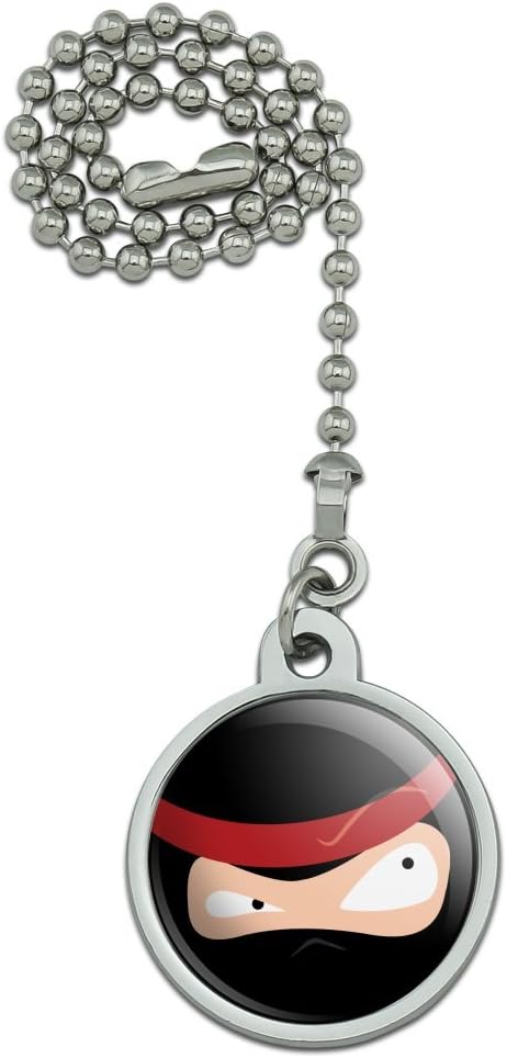 GRAPHICS & MORE Ninja Face Head Funny Ceiling Fan and Light Pull Chain