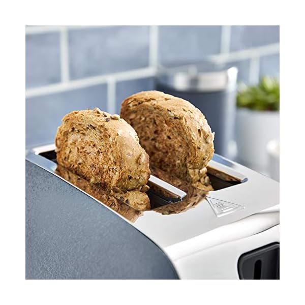 Tower-T20052BLU-2-Slice-Toaster-Ice-Diamond-Collection-with-Reflective-Diamond-Effect-DefrostReheatCancel-Functions-850-W-Steel-Blue Tower T20052BLU Ice Diamond 2 Slice Toaster with 7 Browning Settings, 850W, Blue