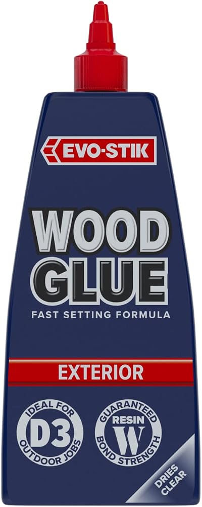 Evo-Stik Wood Glue Exterior 1L Weatherproof Extra Strong Fast Setting