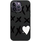 CASETiFY Impact iPhone 14 Pro Max Case [4X Military Grade Drop Tested / 8.2ft Drop Protection/Compatible with Magsafe] - xo Kisses - Matte Black