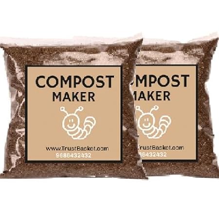 Trust Basket Bokashi Compost Maker Powder (500 g, Brown, Pack of 2)
