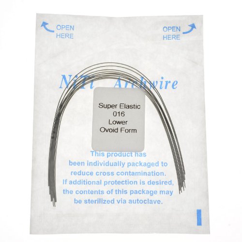 AZDENTÂ® Dental Orthodontic Super Elastic Niti Archwire Ovoid 016 Lower(Color Silver)