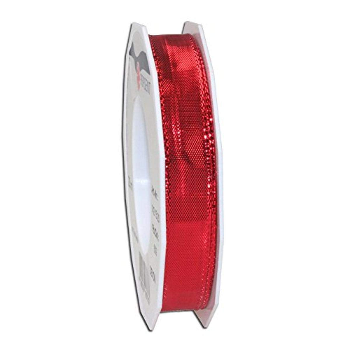 Präsent - Devon Wired Ribbon Red 20-m-Roll 15 mm width — image 1