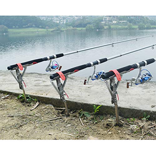 Stainless Steel Rod Stand Rod Holder for Bank Fishing 360 Degree Adjustable Automatic