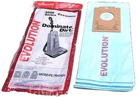 Evolution Bernina Type U Upright 6000 Series Vacuum Micro Paper Bags 5 PK # 01-2405-01