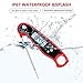 Instant Read Digital Thermometer, Cooking Food Thermometer for Kitchen & Outdoor, With a Luminous Electronic LCD Screen and Foldable Probe & Calibration Functions, by You and Me Red